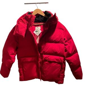 NWT Holzweiler red down puffer jacket
